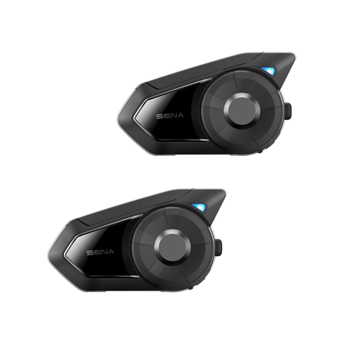 Motorrad Mesh Kommunikationssystem 30K mit Bluetooth HD-Lautsprechern und 2 km Reichweite im Doppelpack
