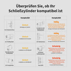 Smart Türschloss U200 mit Fingerabdruck Keypad Matter over Thread und Home Key Kompatibilität Schwarz