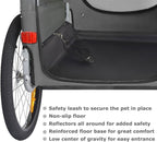 Hundefahrradanhänger 2 in 1 Jogger bis 45 kg faltbar mit 90 x 56 x 63 cm Kabine