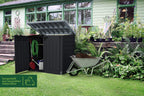 Mülltonnenbox Store it Out Max 1200L für 2 Mülltonnen bis 240L mit Bodenplatte und Regalhalter