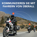 Motorrad Kommunikationssystem 60S mit Mesh 3.0 Bluetooth Intercom IPX7 24 Std Akku und 2 km Reichweite