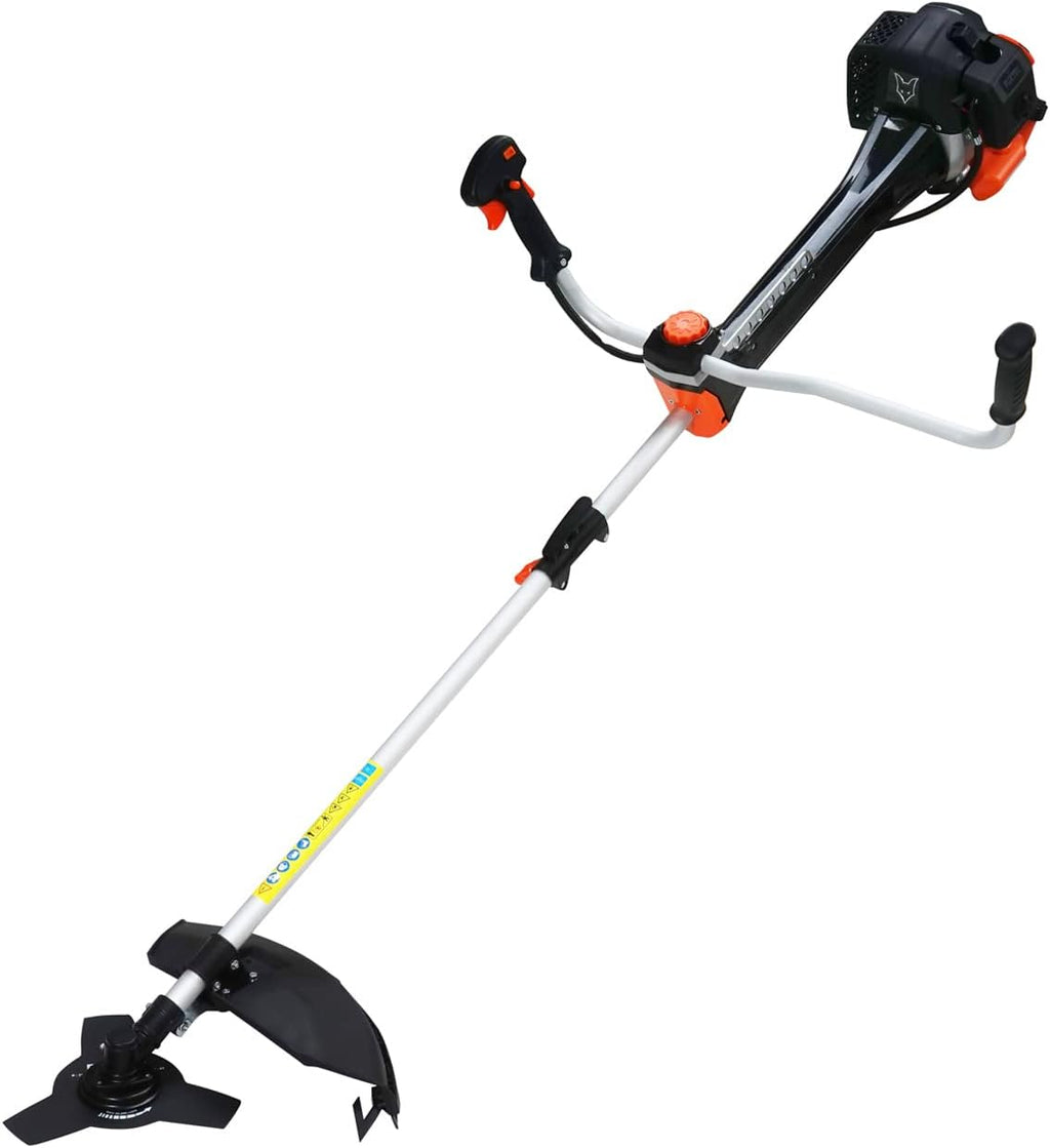 Benzin Motorsense 52 cm³ 3 PS 2-Takt mit Fadenmesser 30 cm Schnittbreite und Startsystem