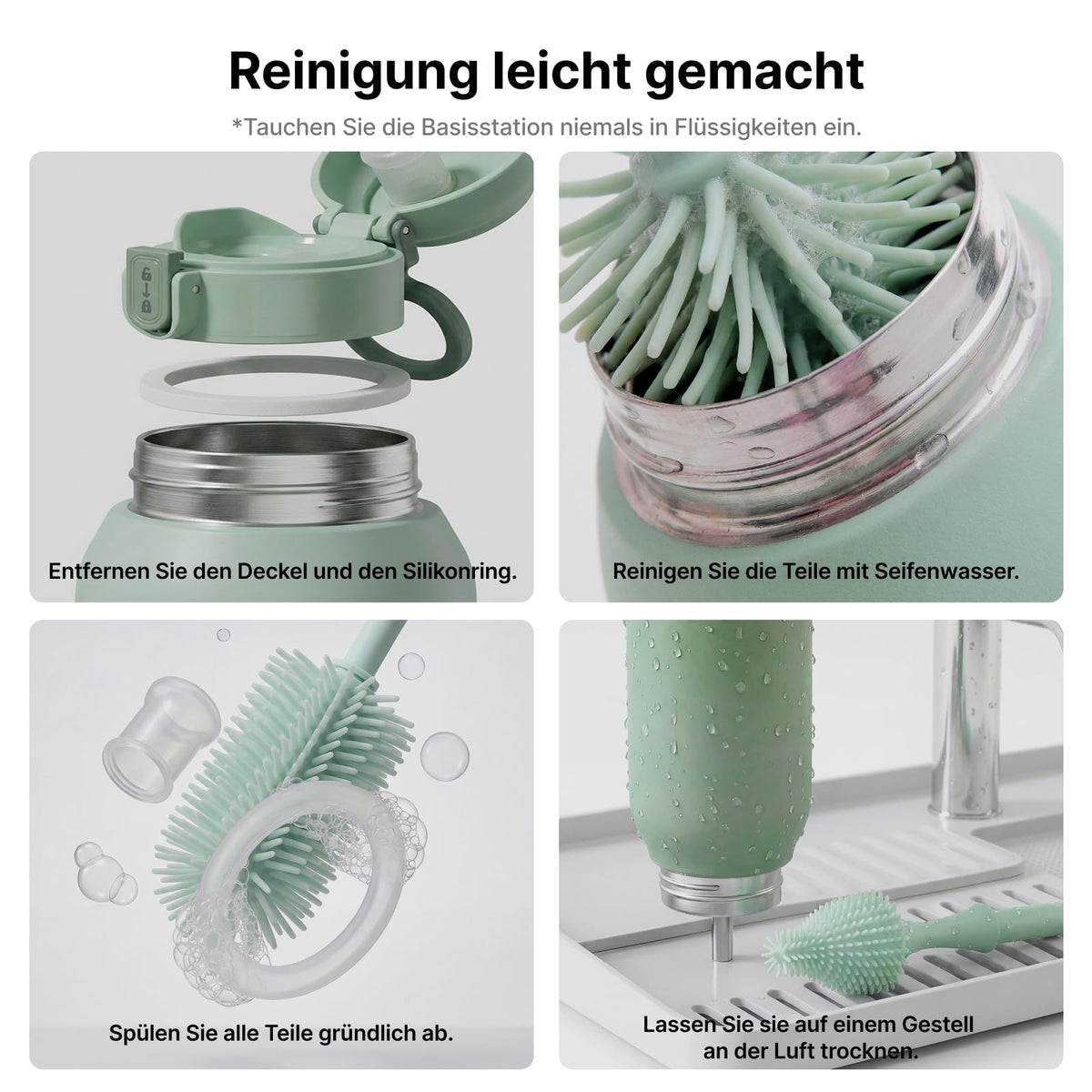 Baby Flaschenwärmer und Muttermilchkühler Set MW05 CM01 500 ml 628 ml 24H Kühlung USB-C für unterwegs
