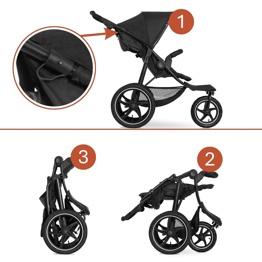 Kinderwagen 3-Rad Buggy mit Luftreifen Liegefunktion UV Schutz 50+ bis 22 kg klappbar Modell Runner 2 274200