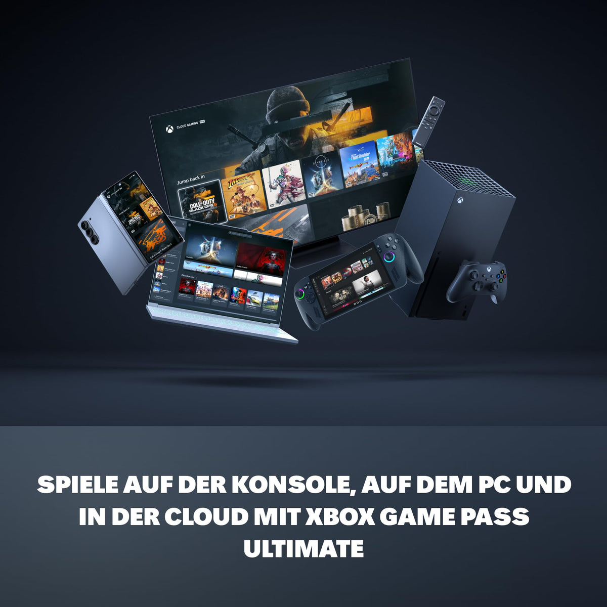 Xbox Series X Spielekonsole 1 TB mit 4K Gaming bis zu 120 FPS Wireless Controller HDMI Kabel