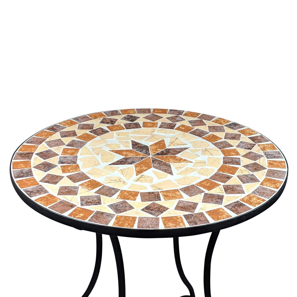 Mosaiktisch 2 Stühle Mosaik Sitzgarnitur Bistrotisch Sitzgruppe Balkonset Balkonmöbel