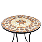 Mosaiktisch 2 Stühle Mosaik Sitzgarnitur Bistrotisch Sitzgruppe Balkonset Balkonmöbel