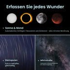 Smart-Teleskop Dwarf Mini 30 mm 150 mm für Astrofotografie mit Auto GOTO Autofokus AZ EQ-Modus und integriertem Filter