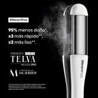 SteamPod 4 Dampfstyler mit Dampftechnologie zum Glätten Locken und Wellen für alle Haartypen mit 3 Kämmen