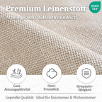 Drehbare Esszimmerstühle 6er Set 360 Grad drehbar Armlehne Leinen Metallgestell JOD01370AAA-6