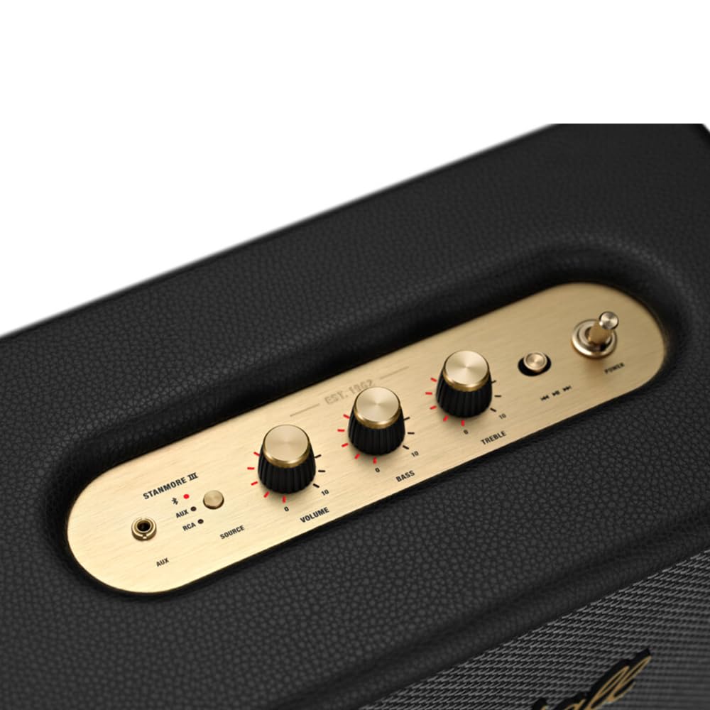 Bluetooth-Lautsprecher Stanmore III 80 W Stereo Bluetooth 5.2 RCA 3,5-mm-Aux-Eingang Schwarz