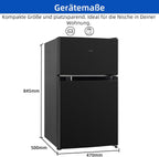 Kühl-Gefrierkombination Gefrierfach oben 86 Liter 85 cm 4 Sterne Gefrierbereich LED Innenbeleuchtung freistehend FTM86L4E