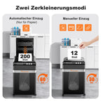Aktenvernichter C283 Auto-Feed 200 Blatt P-4 Mikroschnitt 60 Min Dauerbetrieb 31 L Behälter 58 dB