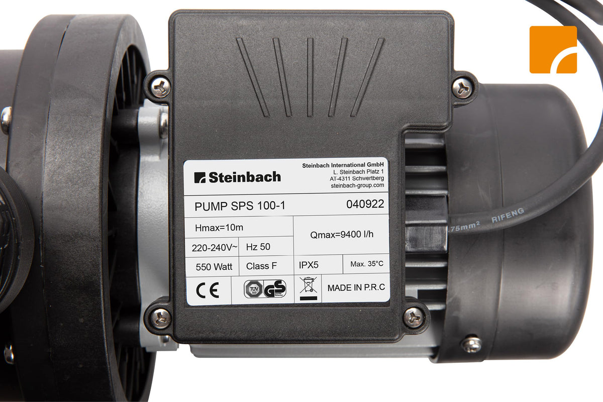 Filteranlage Comfort 75 7800 l/h für Pools bis 40000 l mit selbstsaugender Pumpe Vorfilter und Manometer 32/38 mm