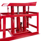 Auffahrrampen mit hydraulischem Wagenheber 2 t höhenverstellbar 290–375 mm Reifenbreite bis 257 mm Stahlkonstruktion