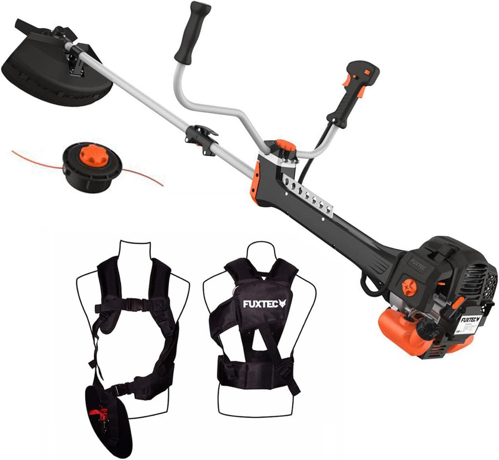 Benzin Motorsense 52 cm³ 3 PS 2-Takt mit Fadenmesser 30 cm Schnittbreite und Startsystem