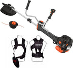 Benzin Motorsense 52 cm³ 3 PS 2-Takt mit Fadenmesser 30 cm Schnittbreite und Startsystem