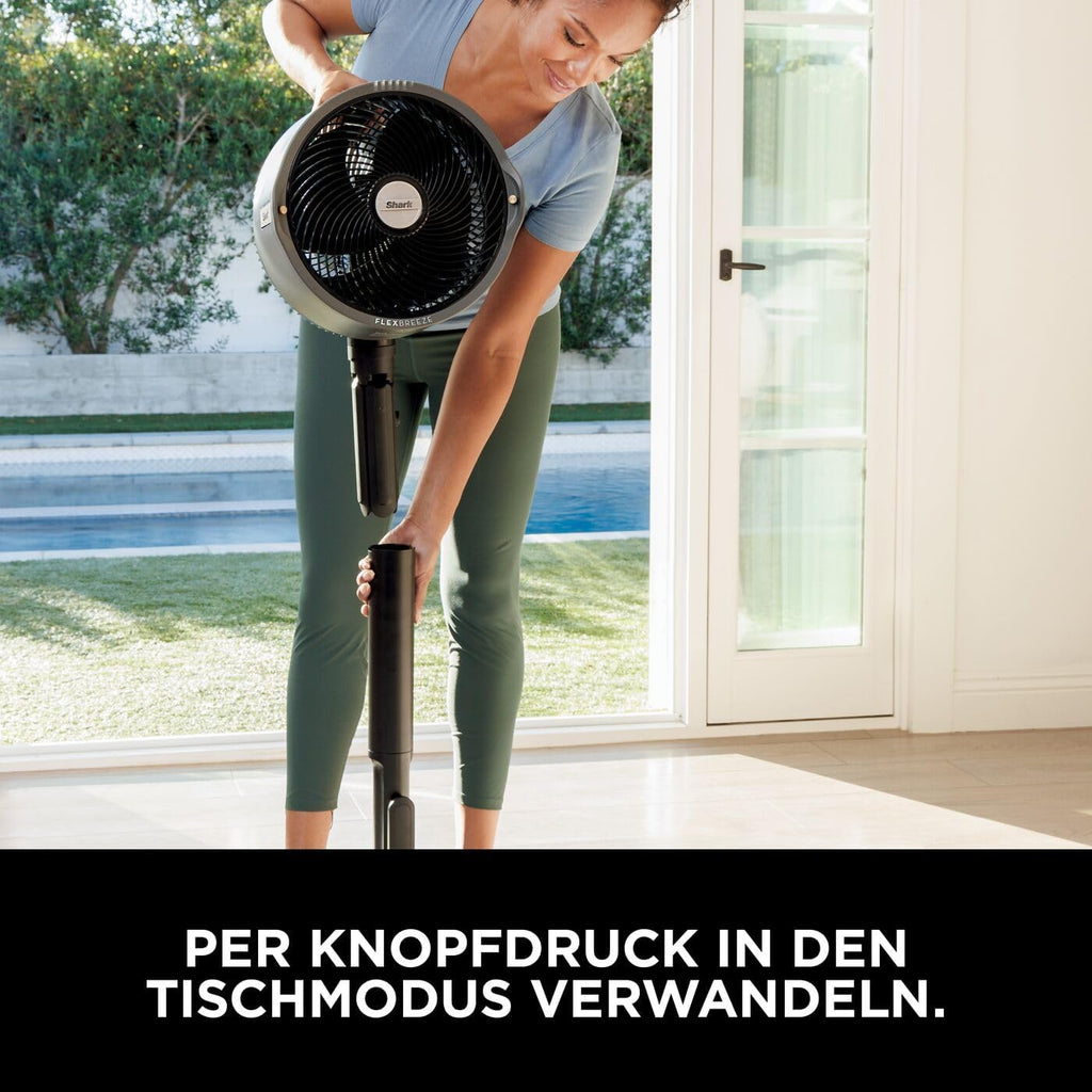 Akku Ventilator mit Sprühsystem FA300EU Stand- und Tischventilator 5 Geschwindigkeiten Fernbedienung 24h Laufzeit
