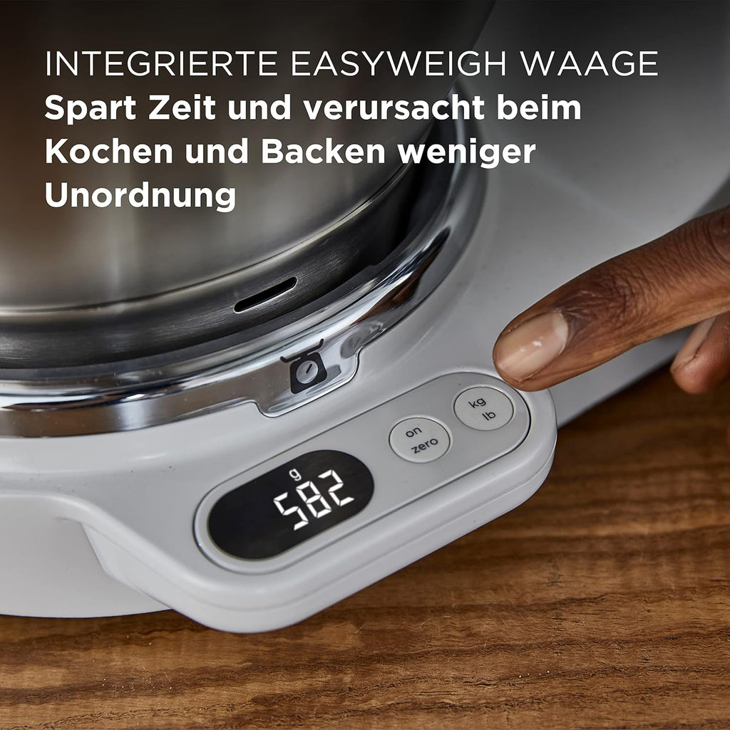 Küchenmaschine Titanium Chef Baker KVC85.004SI mit integrierter Waage 1200W 5L und 3,5L Schüsseln Patisserie-Set
