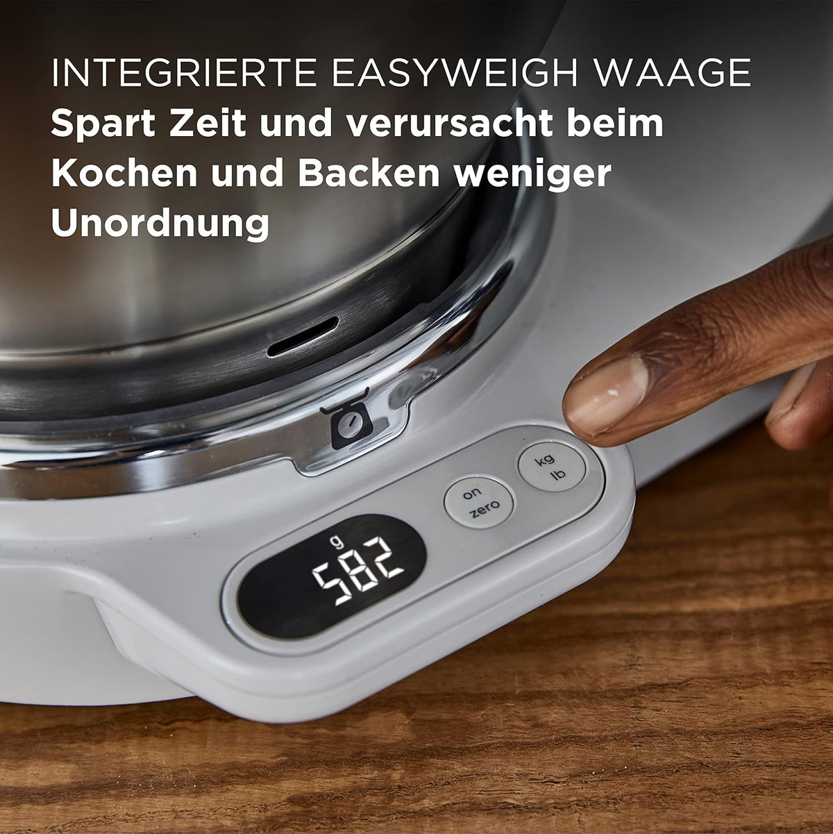 Küchenmaschine Titanium Chef Baker KVC85.004SI mit integrierter Waage 1200W 5L und 3,5L Schüsseln Patisserie-Set