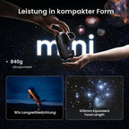 Smart-Teleskop Dwarf Mini 30 mm 150 mm für Astrofotografie mit Auto GOTO Autofokus AZ EQ-Modus und integriertem Filter