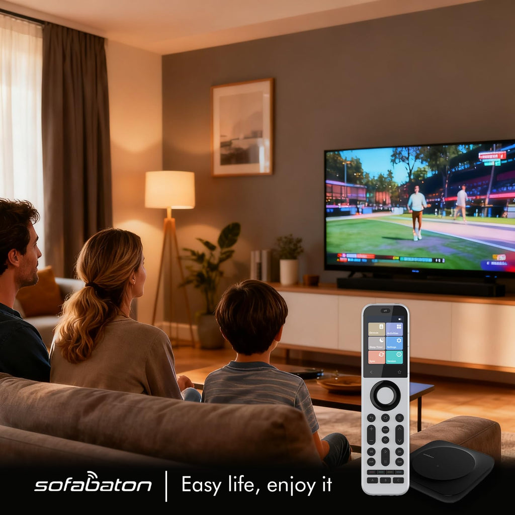 Universalfernbedienung X2 mit Hub und Ladestation Touchscreen IR Bluetooth WLAN für bis zu 49 Geräte