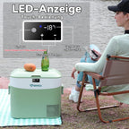 Kompressor Kühlbox HC-22P2 22L 12/24V 230V DC AC -18 bis 15°C Auto Kühlschrank Gefrierbox tragbar Camping Wohnmobil