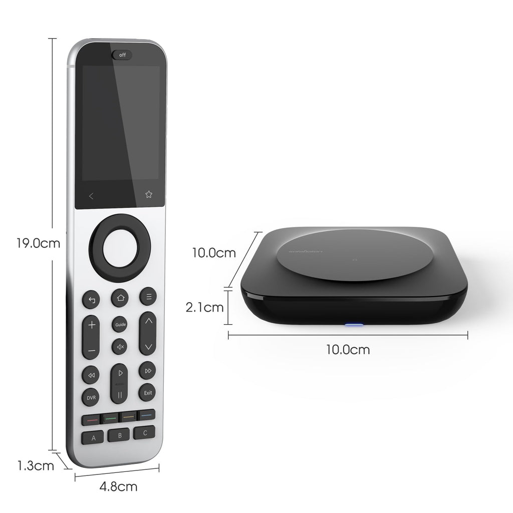 Universalfernbedienung X2 mit Hub und Ladestation Touchscreen IR Bluetooth WLAN für bis zu 49 Geräte
