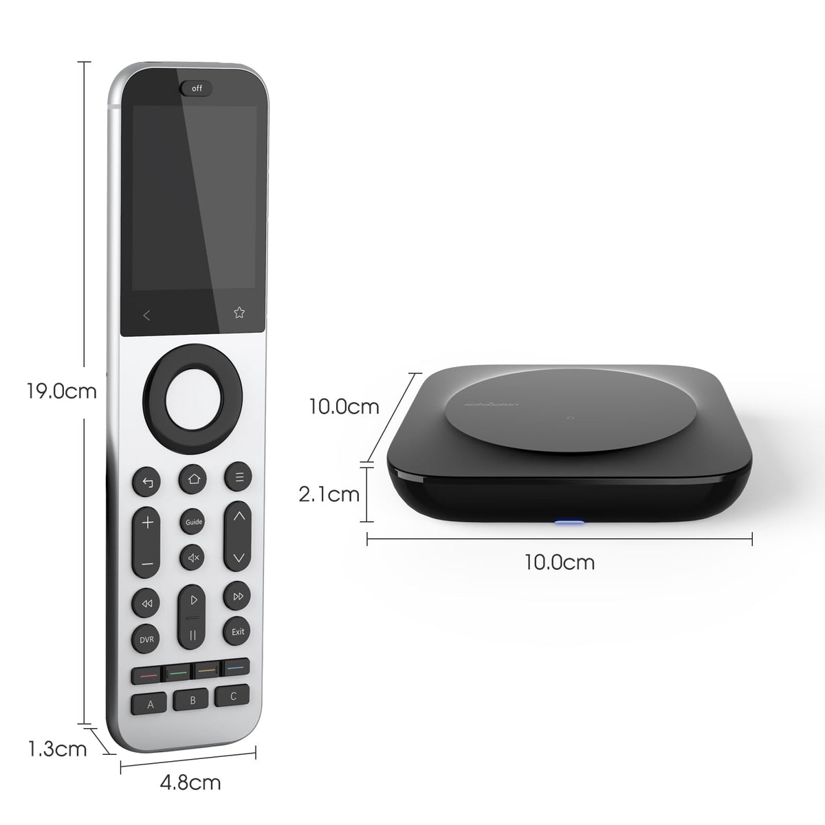 Universalfernbedienung X2 mit Hub und Ladestation Touchscreen IR Bluetooth WLAN für bis zu 49 Geräte