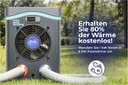 Pool-Wärmepumpe HPM20 20 m³ Poolheizung 230 V R32 Kältemittel 32/38 mm Schlauchanschluss