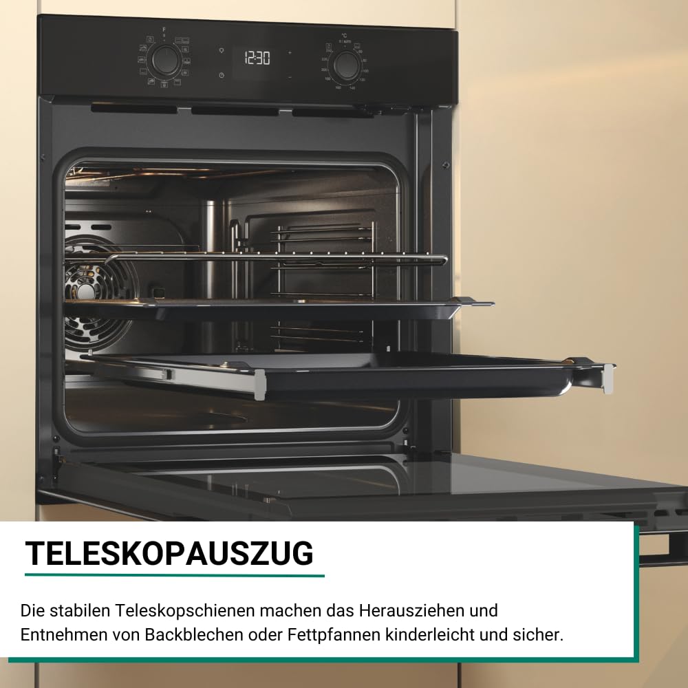 Einbau-Backofen BBA285HU1I 71 Liter 60 cm 12 Funktionen Heißluft Pizza- und Maxi-Cooking-Funktion