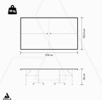 Tischtennisplatte Outdoor 11650 6mm Aluminium Verbundplatte klappbar Untergestell inkl Netz wetterfest