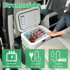 Kompressor Kühlbox HC-22P2 22L 12/24V 230V DC AC -18 bis 15°C Auto Kühlschrank Gefrierbox tragbar Camping Wohnmobil