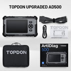 OBD2 Diagnosegerät ArtiDiag 500 4 Systeme Motor ABS SRS Getriebe 6 Service Funktionen AutoVIN Android 11 Kabel 5 Zoll