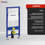 Vorwandelement WC Set DALIA Wand WC spülrandlos Tornado Spülsystem mit Soft-Close Sitz und Bedienplatte Weiß