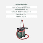 Allessauger Nass- und Trockensauger ASA 30 M PC 602087000 30L Staubklasse M Filterabreinigung 8m Kabel