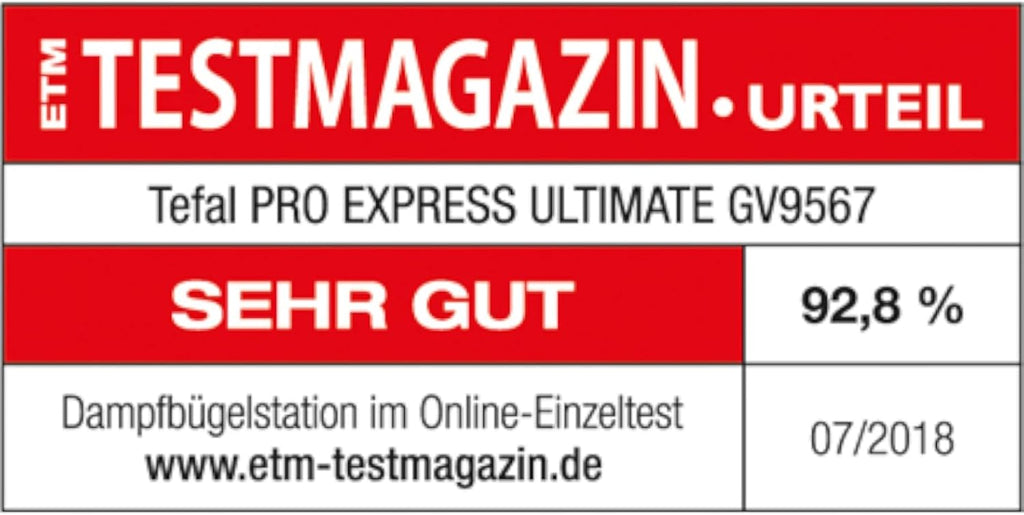 Dampfbügelstation GV9567 7.7 Bar 2600 W 155 g min kontinuierlicher Dampf 500 g min Dampfstoß Anti Kalk System