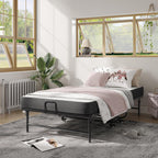 Klappbett Gästebett 90x200 cm mit 10 cm Schaumstoffmatratze Metallrahmen klappbar mit 4 Rollen bis 200 kg