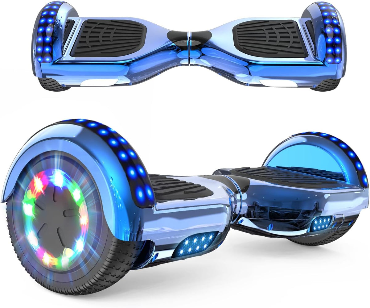 Hoverboard selbstbalancierend 6,5 Zoll ESU010 mit Bluetooth LED Lichtern 12 kmh Elektro Skateboard für Kinder bis 100 kg