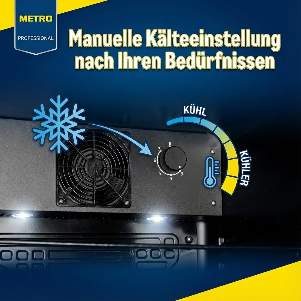 Getränkekühlschrank GSC4240B 237L 110W mit LED-Innenbeleuchtung und 6 verstellbaren Einlegeböden
