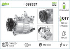 Klimakompressor 699357 für Fahrzeugklimaanlage 12 V 1785 W R134a PAG 46 für Audi A3 und VW Golf