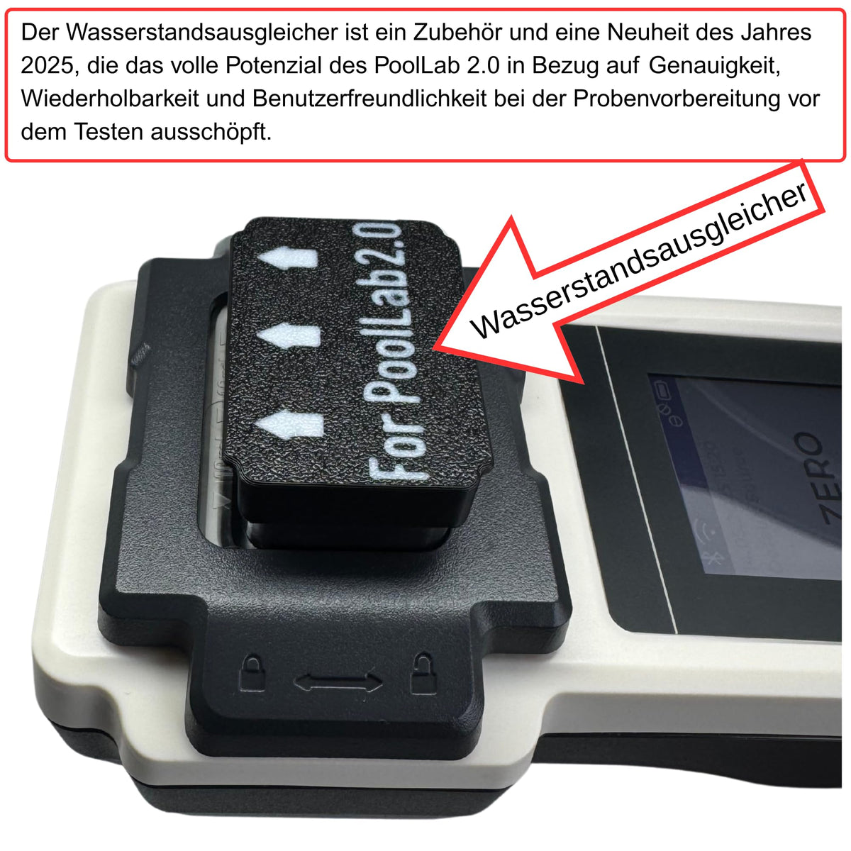 Pool-Wasseranalysegerät PoolLab 2.0 27 Parameter mit WiFi Bluetooth App Aufbewahrungskoffer und Wasserstandsausgleicher
