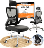 Ergonomischer Bürostuhl SmartSeat mit Kopfstütze Armlehnen Lendenstütze Mesh und 150 kg Belastbarkeit