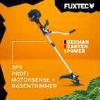 Benzin Motorsense 52 cm³ 3 PS 2-Takt mit Fadenmesser 30 cm Schnittbreite und Startsystem
