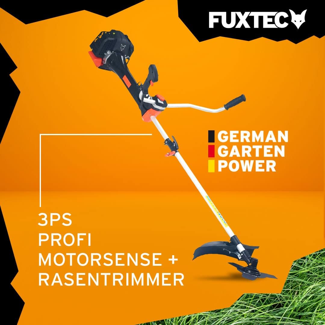 Benzin Motorsense 52 cm³ 3 PS 2-Takt mit Fadenmesser 30 cm Schnittbreite und Startsystem