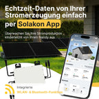 Balkonkraftwerk Solaranlage Komplettset 1000W 800W Wechselrichter 2x500W bifaziale Solarmodule 5m Anschlusskabel ohne Halterung