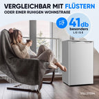 Mini Gefrierschrank 73L 4 Sterne GS-75.2-C freistehend 41 dB Energieklasse C 3 Fächer wechselbarer Türanschlag Silber