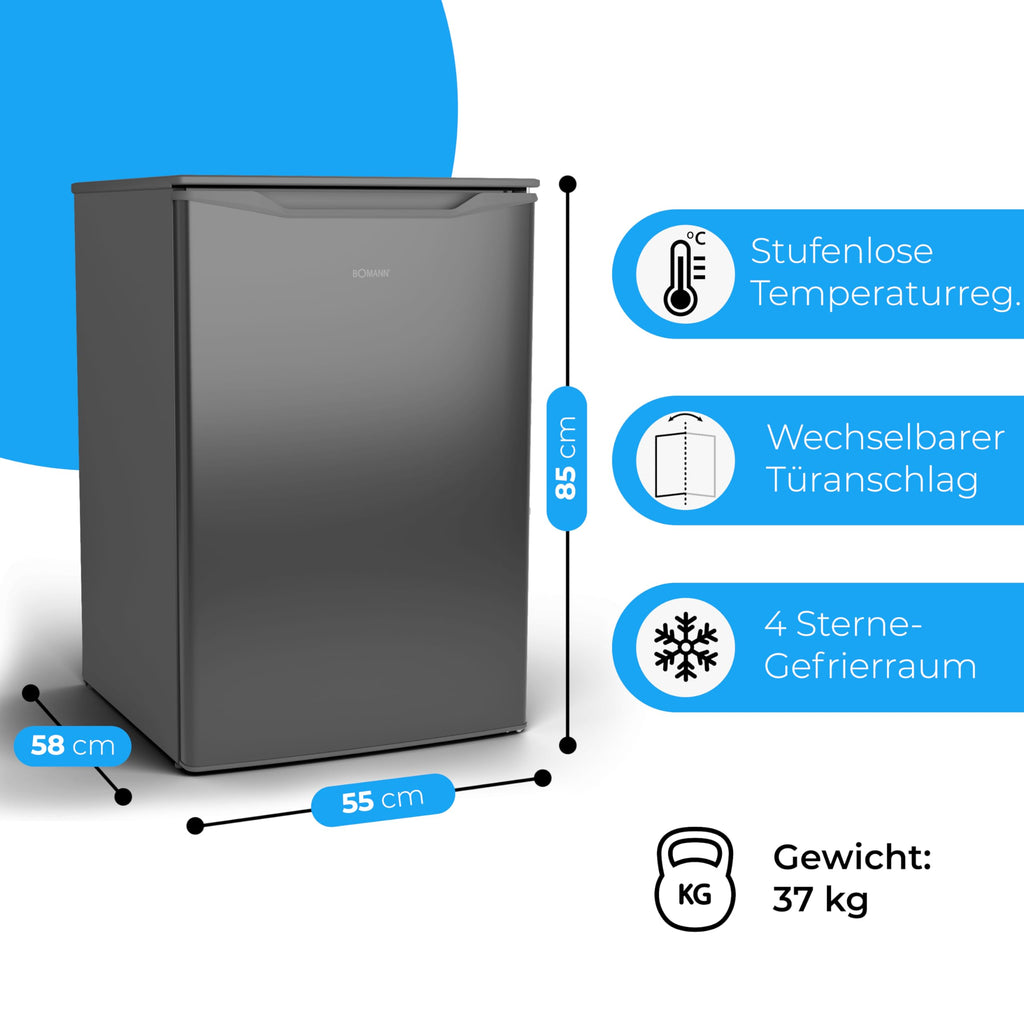 Gefrierschrank GS 7253 87 L 3 Gefrierschubladen 4-Sterne-Gefrierfach bis -18 °C wechselbarer Türanschlag