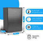 Gefrierschrank GS 7253 87 L 3 Gefrierschubladen 4-Sterne-Gefrierfach bis -18 °C wechselbarer Türanschlag