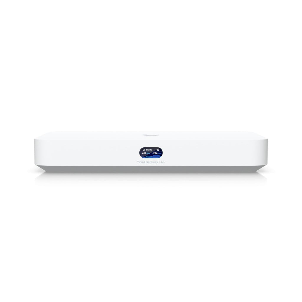 UniFi Cloud Gateway Fiber Netzwerk-Gateway mit 10 Gbit/s Ethernet 5 Ports 5 Gbit/s Upload VPN Firewall QoS WLAN für Büro und Unternehmen